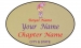 Gold Oval name Badge Artwork 18RR Pink